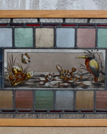 Victorian Leaded Stained Glass Overhead Window Panel (SOLD)