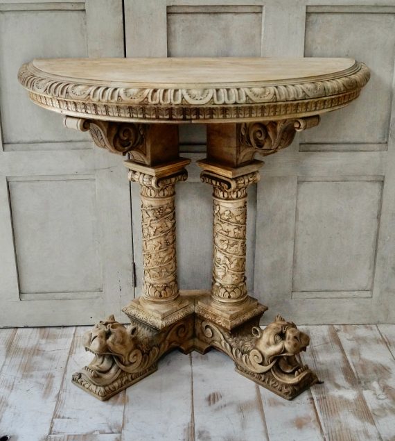 Victorian Scottish Hand Carved Hall Table (SOLD)