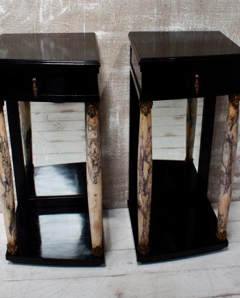 French Ebonised Empire Night Stands (SOLD)
