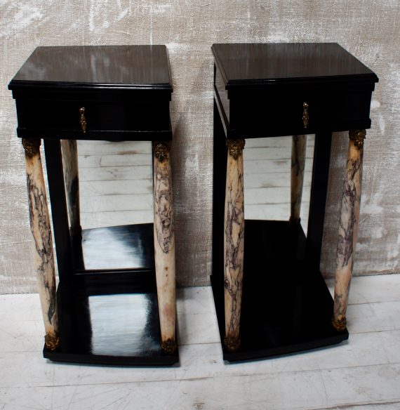 French Ebonised Empire Night Stands (SOLD)