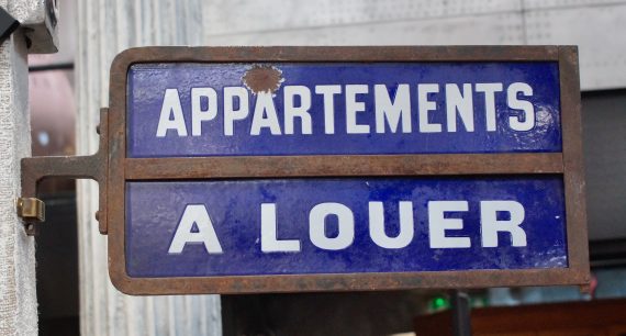 Vintage French Enamel Apartments A Louer Sign (SOLD)