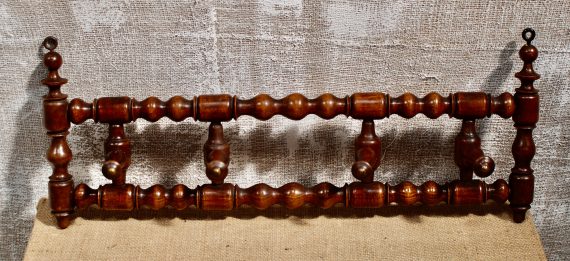 Victorian French Bobbin Turned Wall Mounted Hat Rack (SOLD)