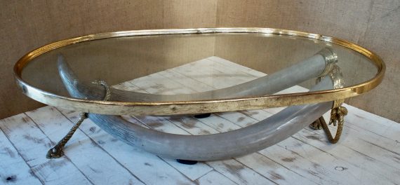 Italo Valenti Faux Elephant Tusk Table