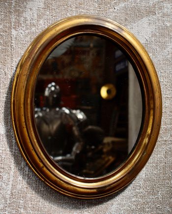 Victorian Brassed Oval Mirror