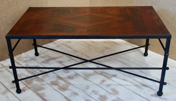 Vintage Leather Parchment Coffee Table (SOLD)