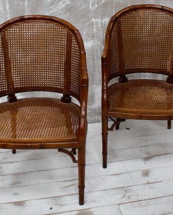 Pair Of French Bergere Bistro Chairs (SOLD)