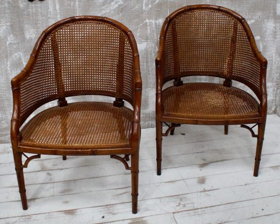Pair Of French Bergere Bistro Chairs (SOLD)