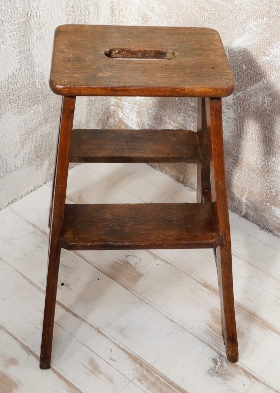 Antique Oak Provincial Step Stool (SOLD)