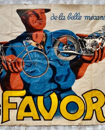 Vintage Cycles Favor Motos Advertising Banner (SOLD)