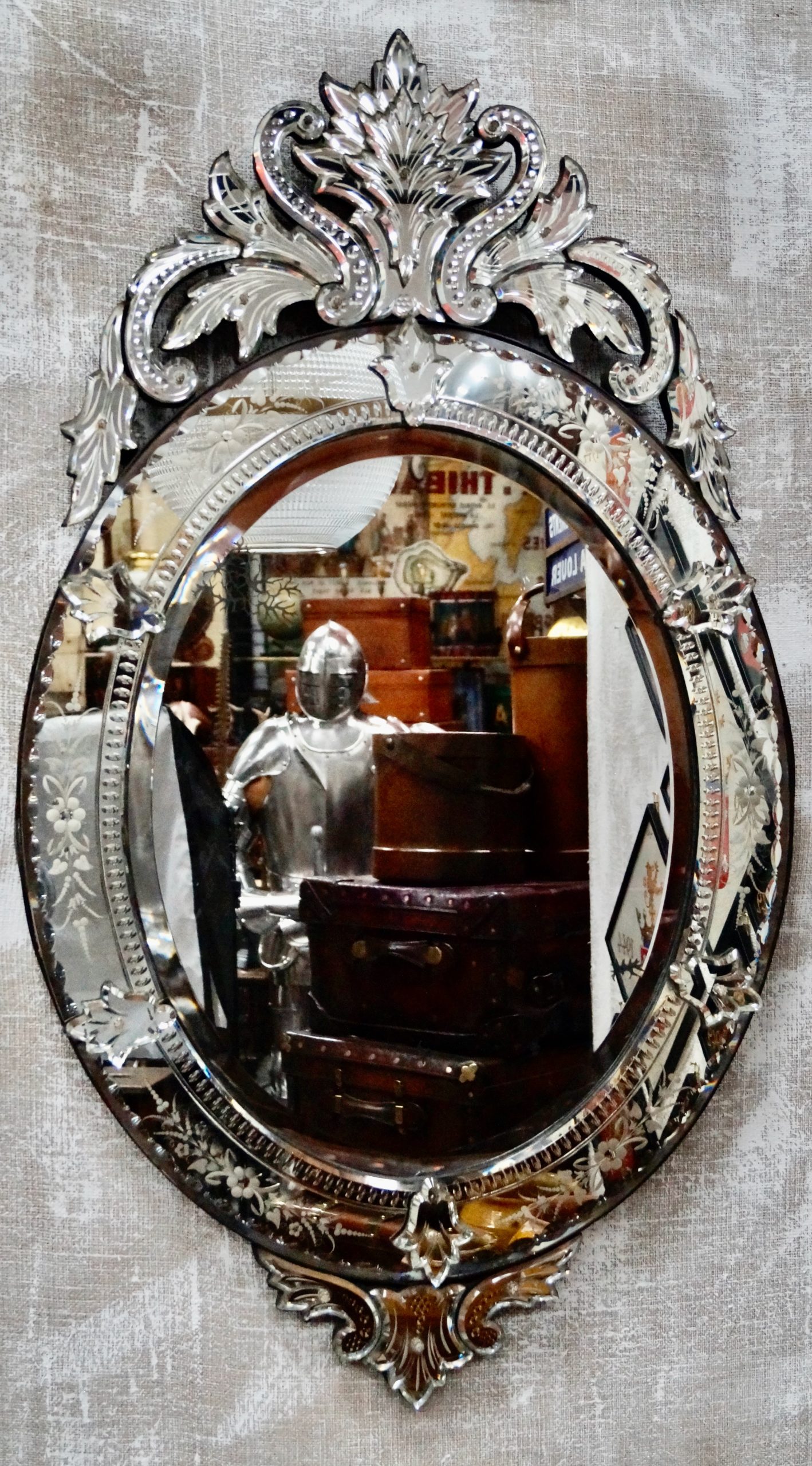 Venetian Mirror With Metal Frame