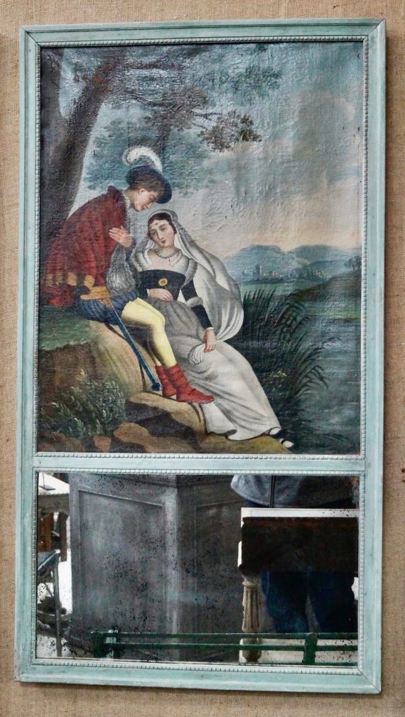 Antique French Trumeau Mirror