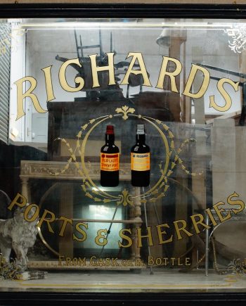 Large Antique Richards Distilleries Pub Advertising Mirror (SOLD)