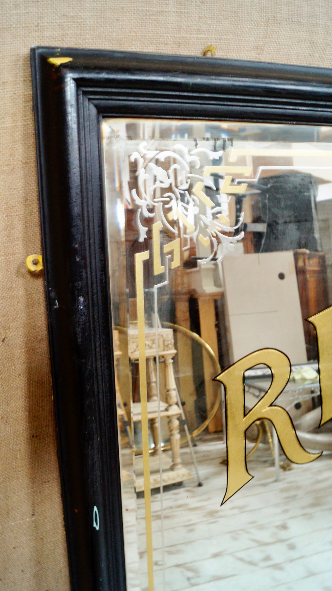 Large Antique Richards Distilleries Pub Advertising Mirror (SOLD