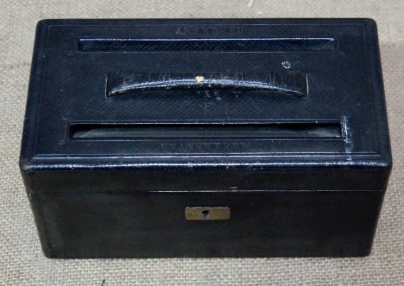 Antique Leather Letter Box (SOLD)