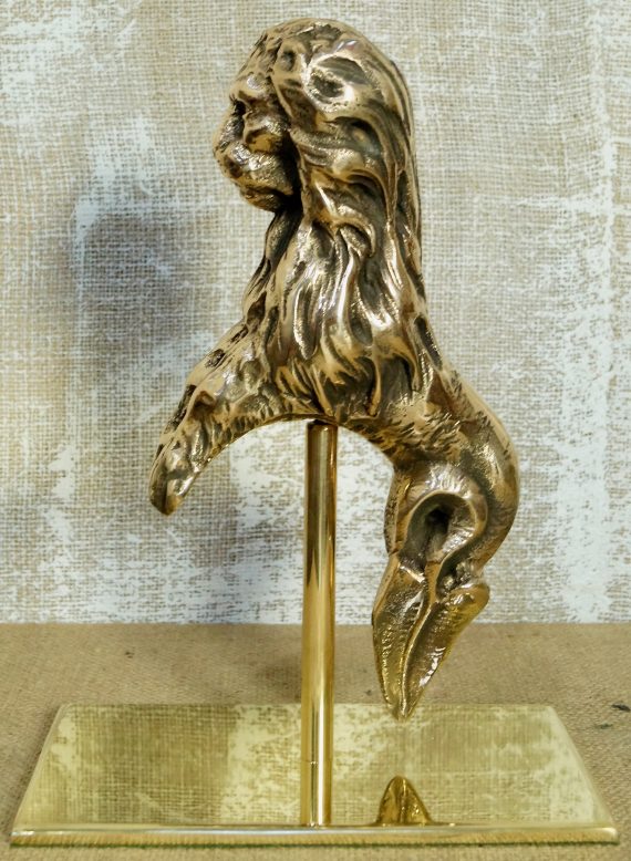 17th Century Bronze Mythical Serpent Lion On Stand (SOLD)