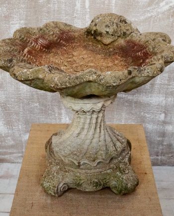 Vintage Scallop Shell Bird Bath (SOLD)