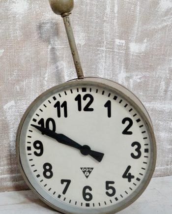 Vintage Pragotron Double Sided Station Clock