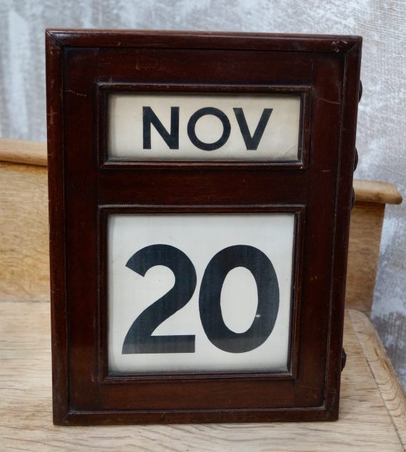 Antique Mahogany Perpetual Calendar For Fairfield S & E Shipbuilders (SOLD)