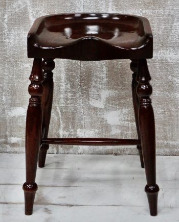 Antique Mahogany Saddle Stool (SOLD)