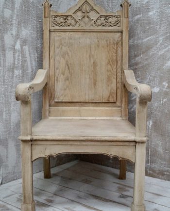 Antique English Oak Throne Chair (SOLD)