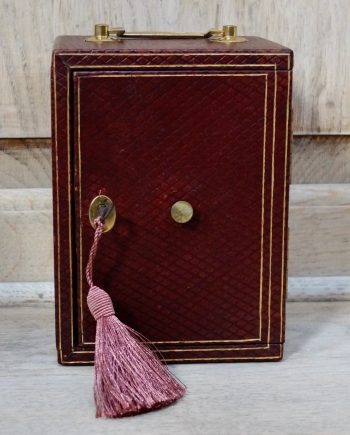 Rare Antique Miniature Leather Desktop Safe (SOLD)