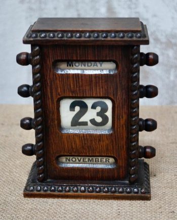 Victorian Desk Top Mahogany Perpetual Calendar (SOLD)