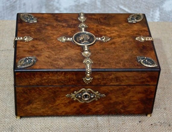 Antique Grand Tour Burr Walnut Jewellery Box (SOLD)