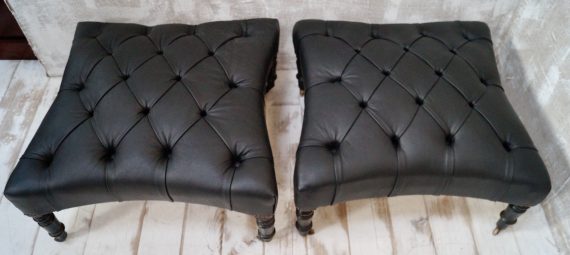 French Waisted Deep Button Footstools
