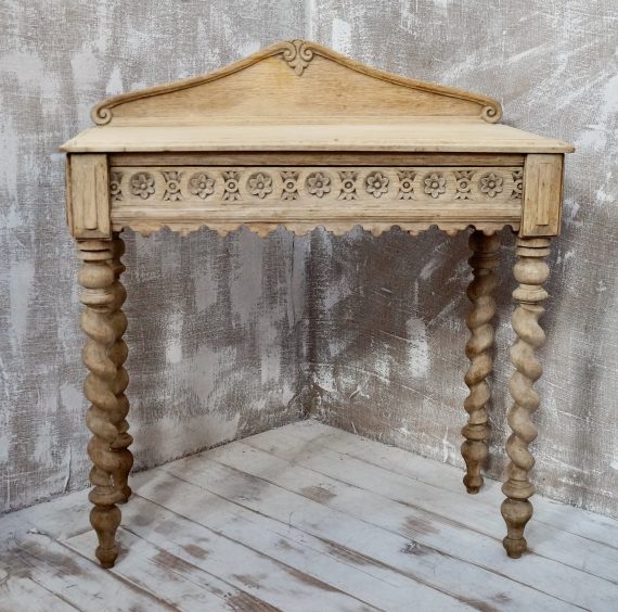 Victorian Bleached Oak Hall Table (SOLD)