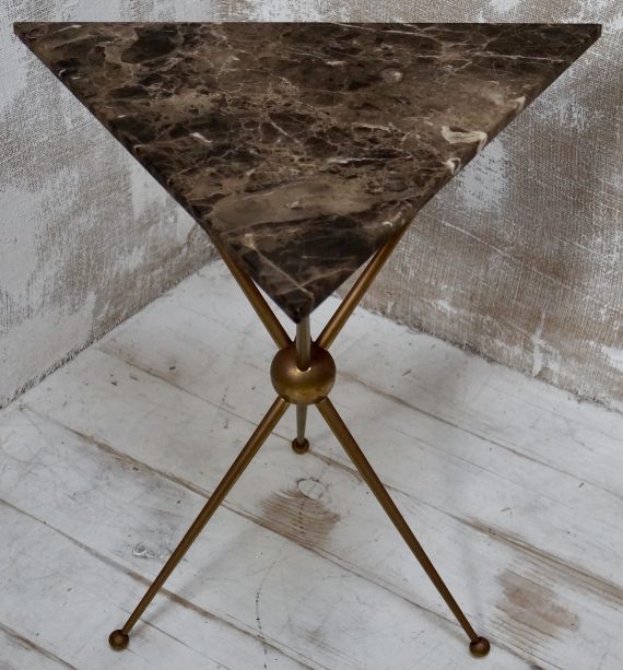 Triangular Marble Topped Side Table (SOLD)