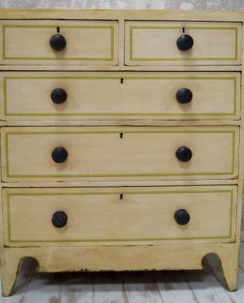 Victorian Hand Painted Pine Chest of Drawers (SOLD)
