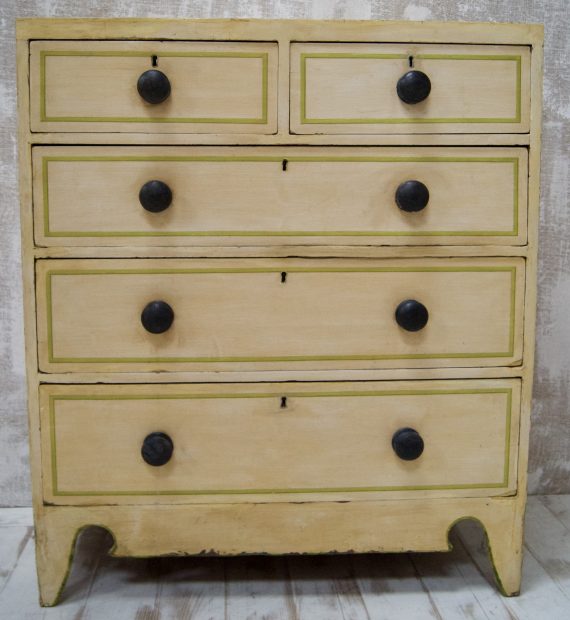 Victorian Hand Painted Pine Chest of Drawers (SOLD)