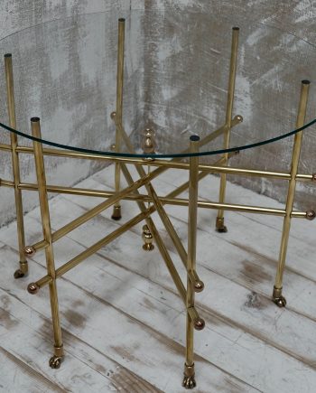 1970’s Brass Claw Feet Coffee Table