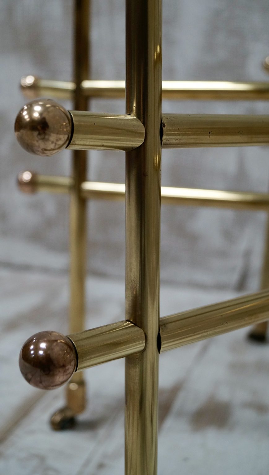 1970’s Brass Claw Feet Coffee Table Clubhouse Interiors Ltd