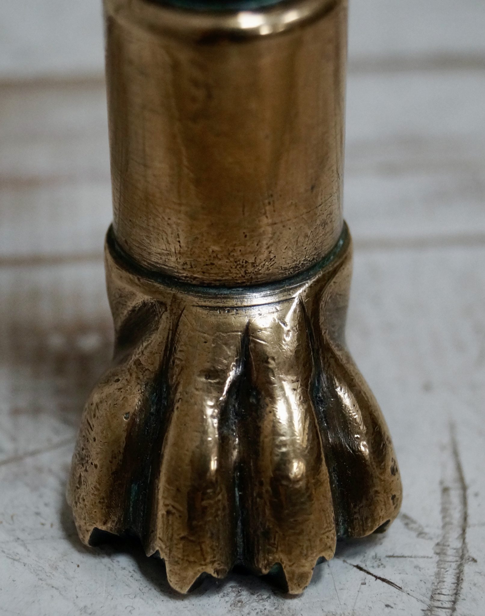 1970’s Brass Claw Feet Coffee Table Clubhouse Interiors Ltd