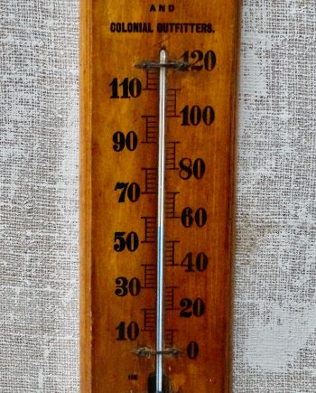 Vintage Wooden Advertising Thermometer