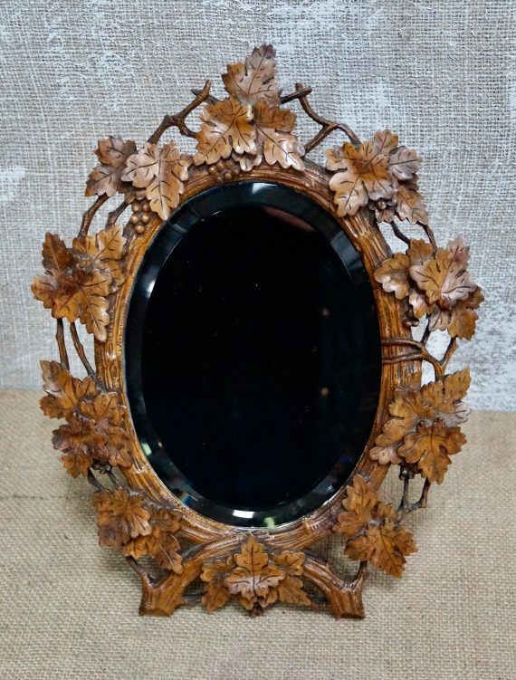 Antique Black Forest Easel Mirror (SOLD)