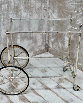 Vintage French Faux Bamboo Drinks Cart