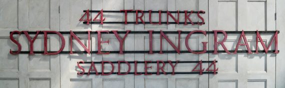 Antique Painted Bronze Shop Display Sign