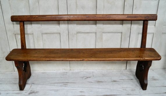 Victorian Pugin Style Elm Hall Bench (SOLD)