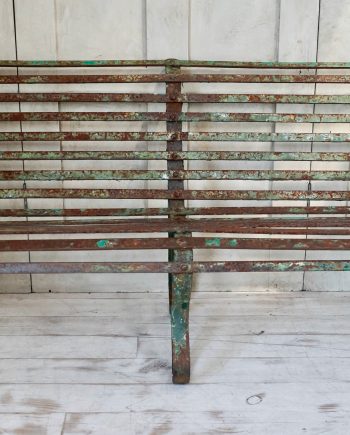 Antique Strap Iron Slatted Bench (SOLD)