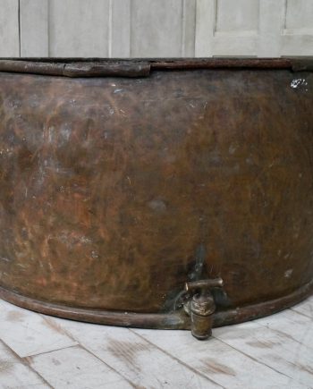 Extra Large Antique Copper Cheese Vat Planter (SOLD)