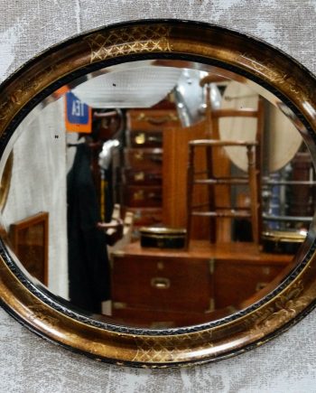 Oval Chinoiserie Bevelled Wall Mirror (SOLD)
