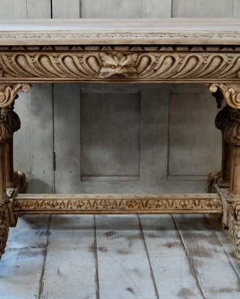 Victorian Bleached Oak Library Table (SOLD)