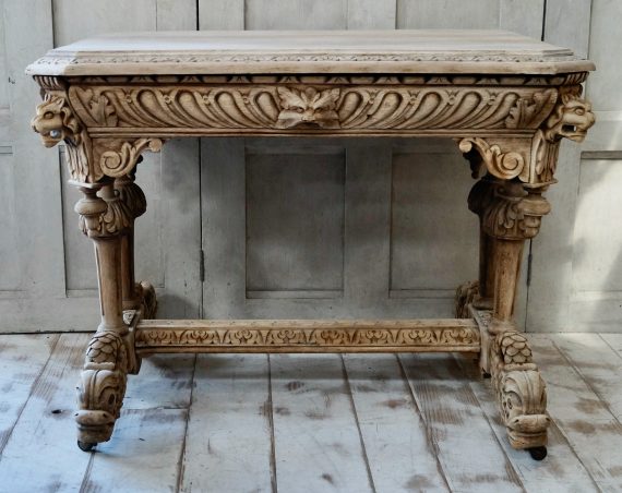 Victorian Bleached Oak Library Table (SOLD)