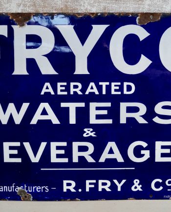 Vintage Fryco Aerated Water & Beverages Enamel Sign (SOLD)