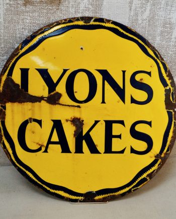 Vintage Lyons Cakes Enamel Advertising Sign (SOLD)