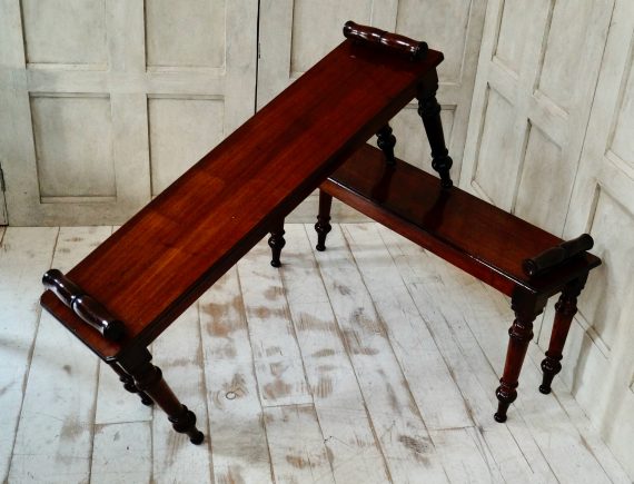 Victorian Mahogany Scroll End Bench (SOLD)