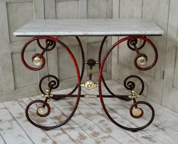 Antique French ‘Boucher’ Table With Marble Top (SOLD)