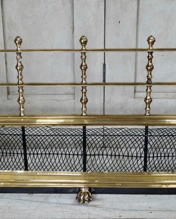 Victorian Brass & Wire Work Nursery Fire Fender (SOLD)
